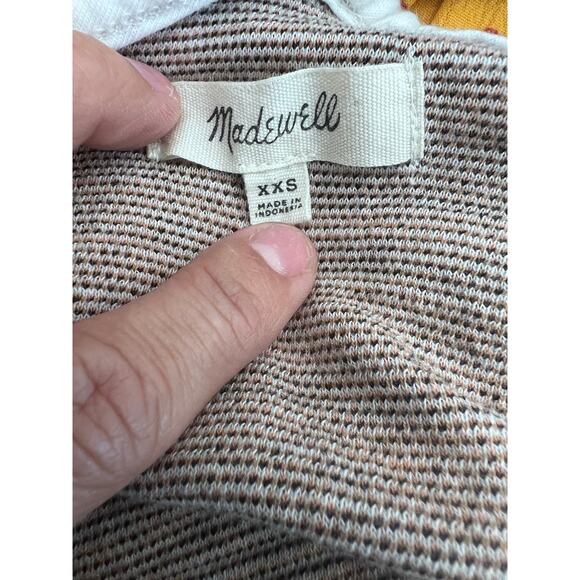 Madewell ruffle halter tank top women’s XXS Neutral color Coastal Boho Beachy - Picture 3 of 4